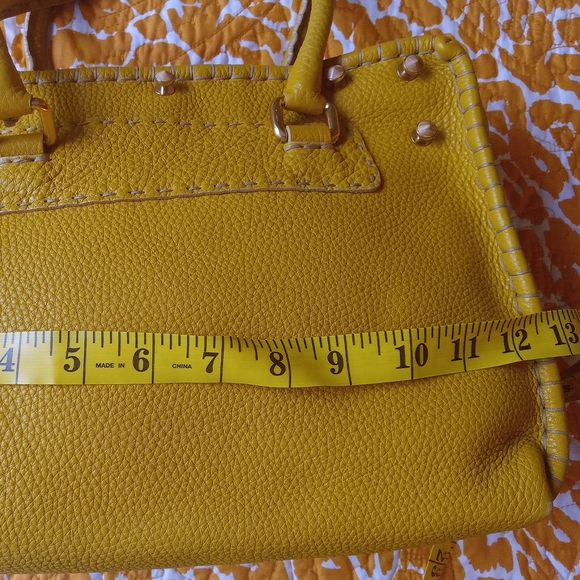Fendi Selleria Leather Satchel Yellow - Picture 4 of 9